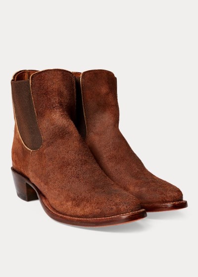 Dámské Kozačky Ralph Lauren Chelsea Plainview Suede - 76148-ZIPC